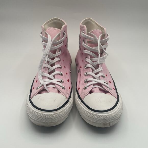 Converse Chuck Taylor All Star High Embroidered Hearts Cherry Blossom W Size 10 - Picture 1 of 9